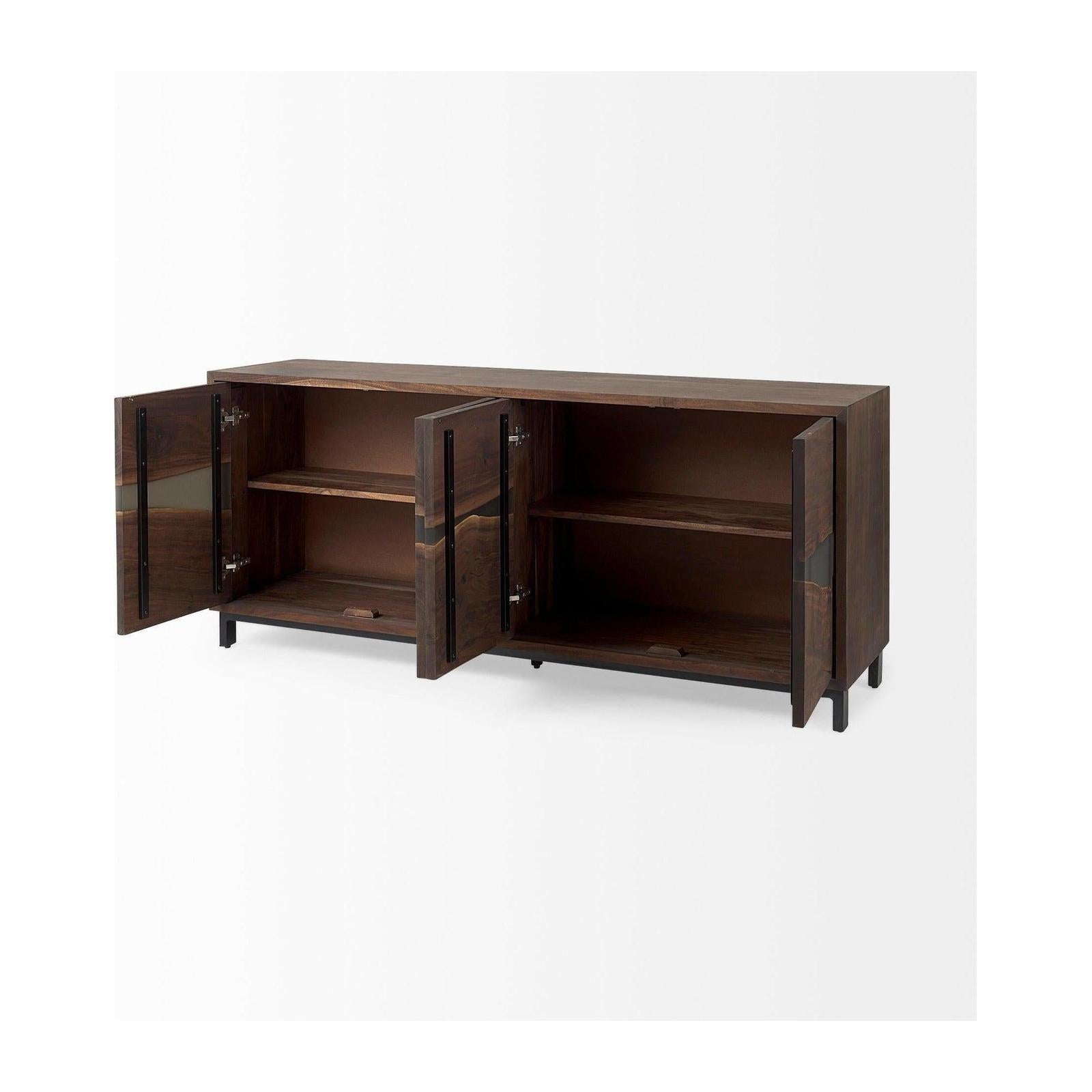 Mercana Hemlock Brown Wood Sideboard