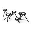 Mercana Meira Black Metal Seven Votive Table Candle Holder Clearance
