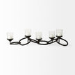 Mercana Quito Black Metal Chain-Link Five Candle Table Candle Holder Clearance