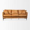 Mercana Lake Como Tan Leather Three Seater Sofa Clearance