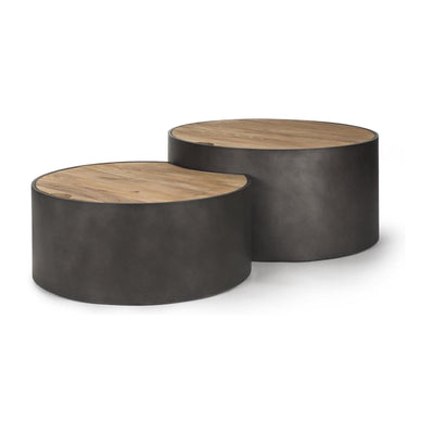 Mercana Eclipse Wood Top Nested Coffee Table