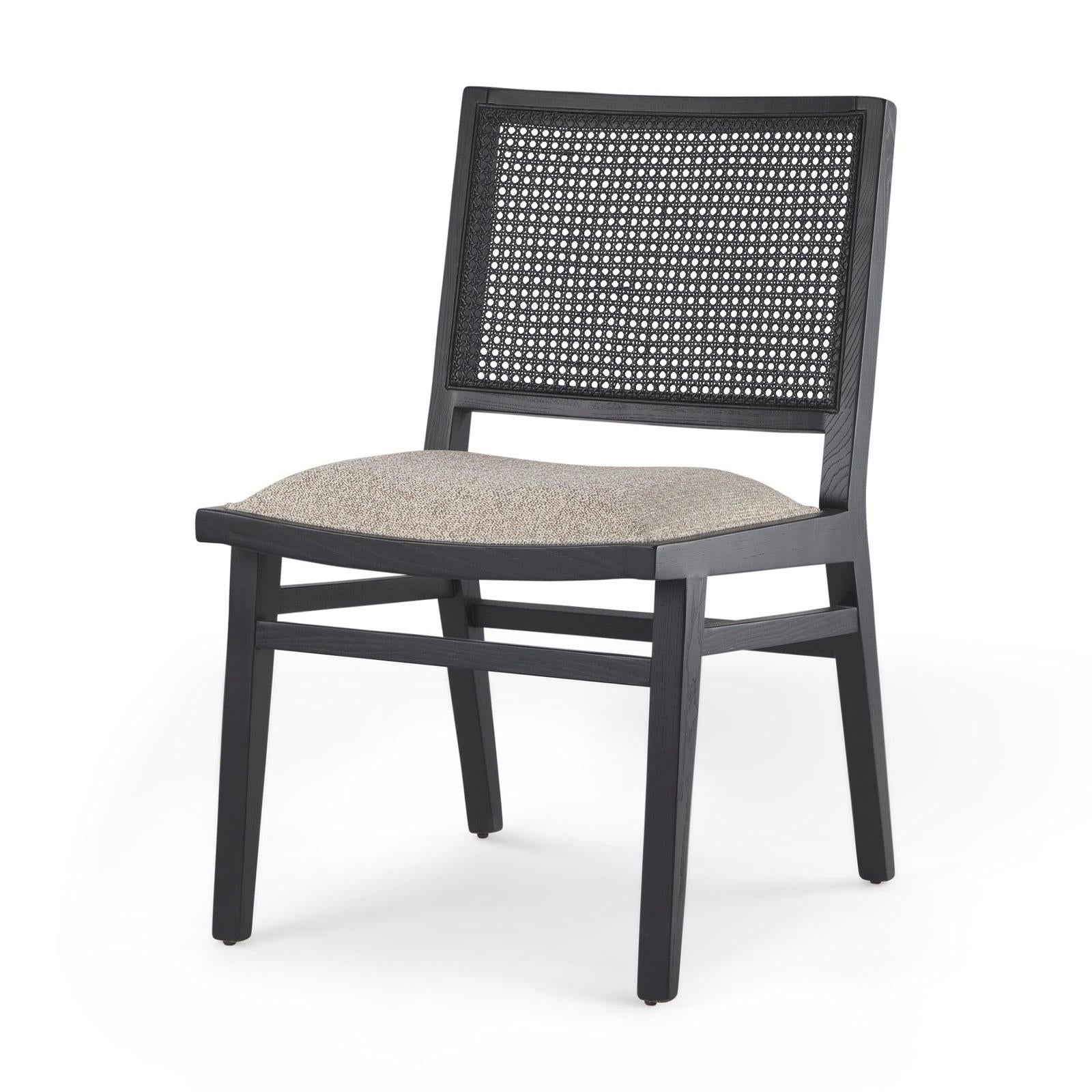 Mercana Wynn Beige Fabric Wood Dining Chair