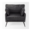 Mercana Cochrane Black Leather Wrapped Chair Clearance