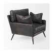 Mercana Cochrane Black Leather Wrapped Chair Clearance