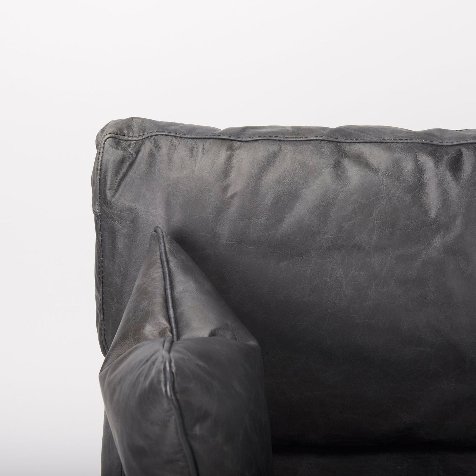Mercana Cochrane Black Leather Wrapped Chair Clearance