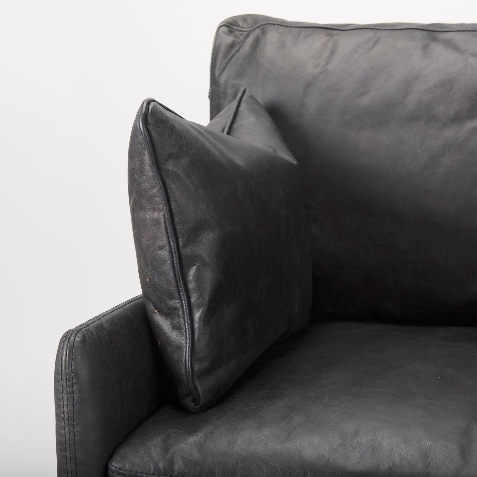 Mercana Cochrane Black Leather Wrapped Chair Clearance