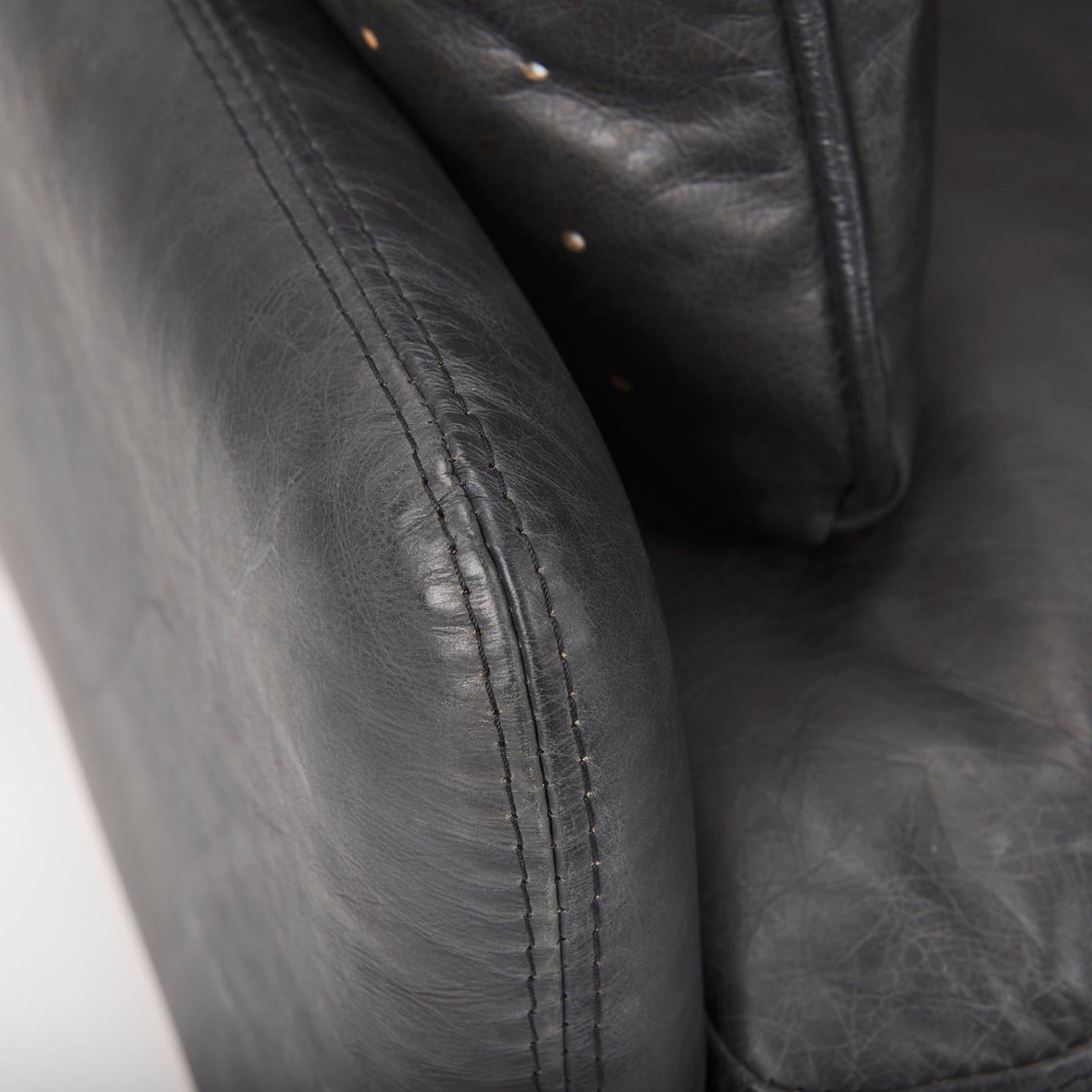 Mercana Cochrane Black Leather Wrapped Chair Clearance
