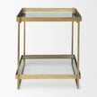 Mercana Trey Metal W/Glass Accent Table