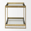 Mercana Trey Metal W/Glass Accent Table