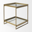 Mercana Trey Metal W/Glass Accent Table