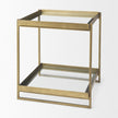Mercana Trey Metal W/Glass Accent Table