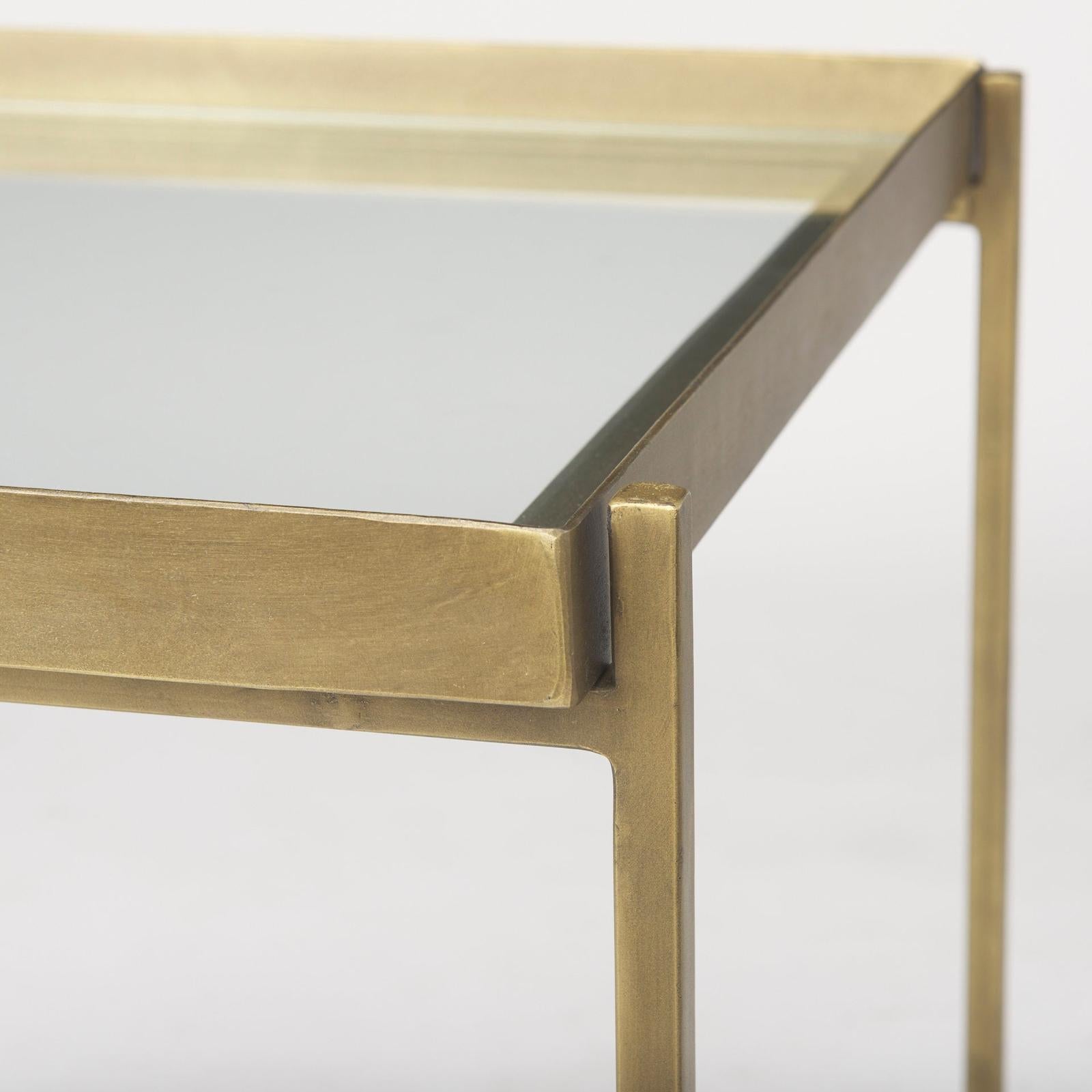 Mercana Trey Metal W/Glass Accent Table