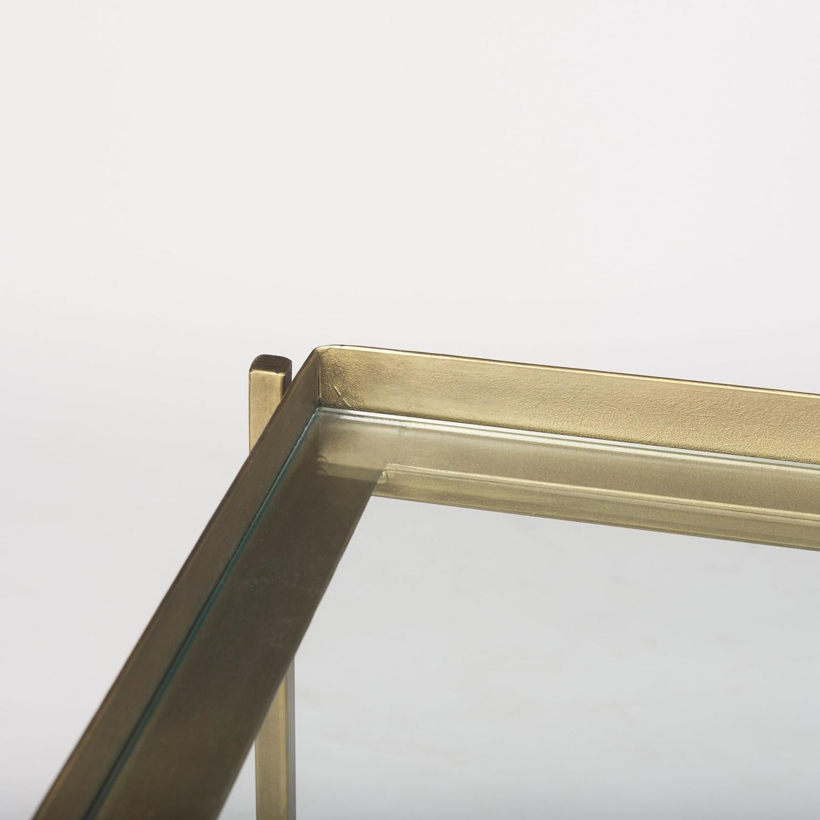 Mercana Trey Metal W/Glass Accent Table