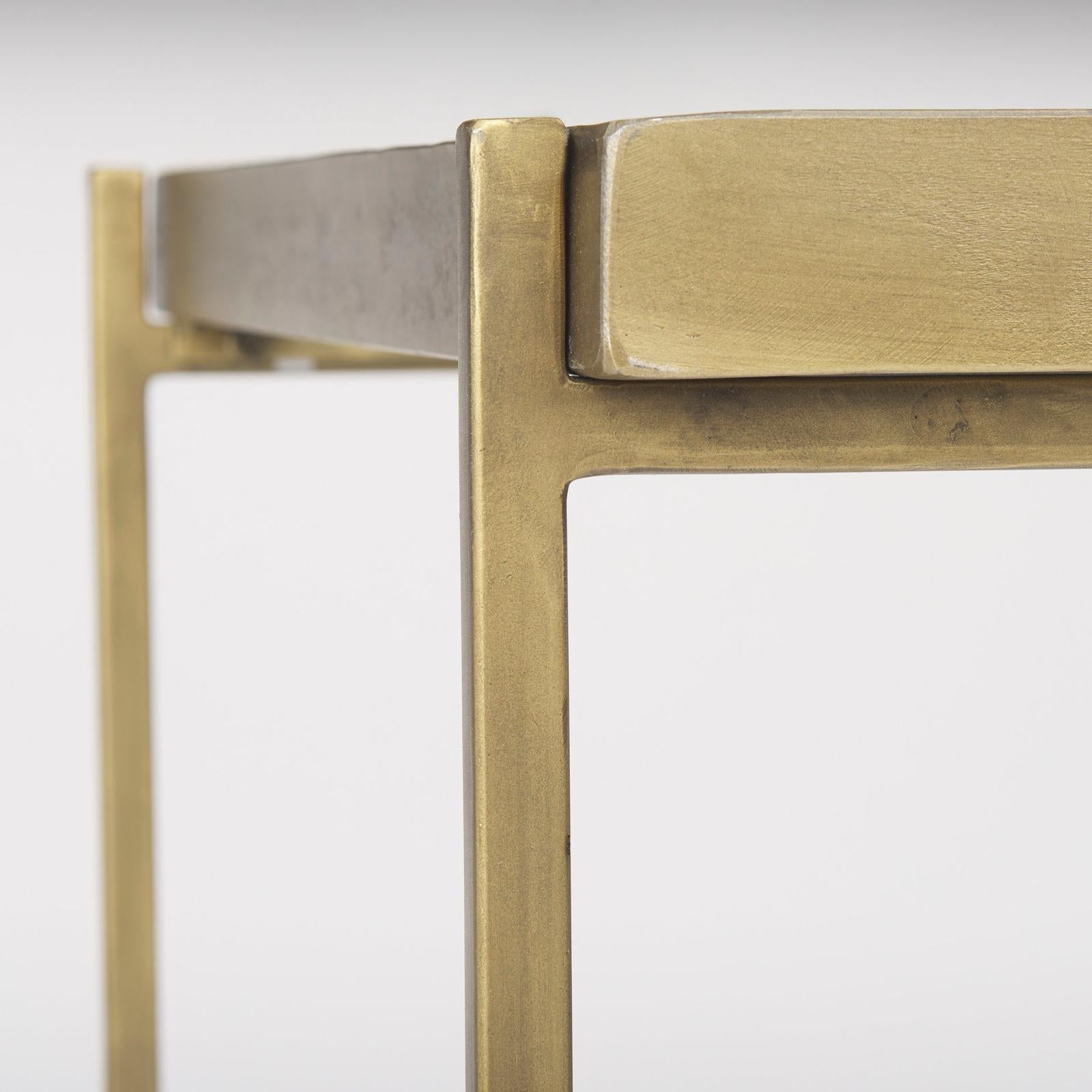 Mercana Trey Metal W/Glass Accent Table