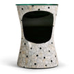 Jonathan Charles Dalmatian Eggshell Round Lamp Table ( 495511-ED001 )