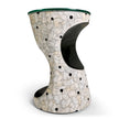 Jonathan Charles Dalmatian Eggshell Round Lamp Table ( 495511-ED001 )