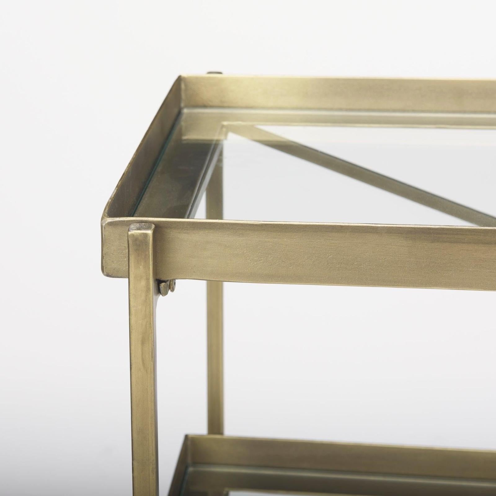 Mercana Trey Metal W/Glass Console Table