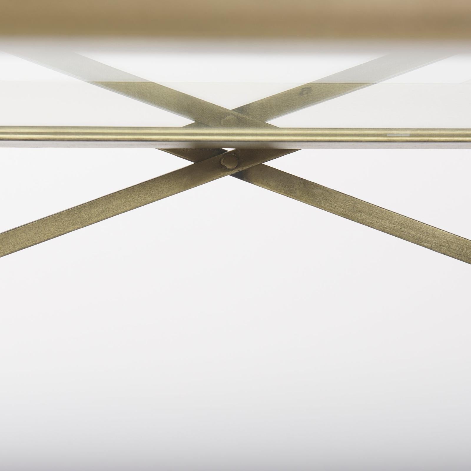 Mercana Trey Metal W/Glass Console Table