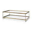 Mercana Trey Metal W/Glass Coffee Table
