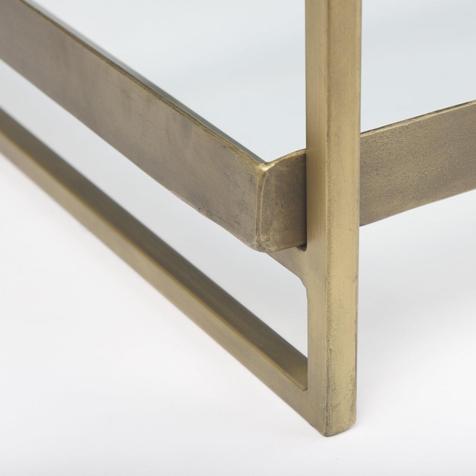 Mercana Trey Metal W/Glass Coffee Table