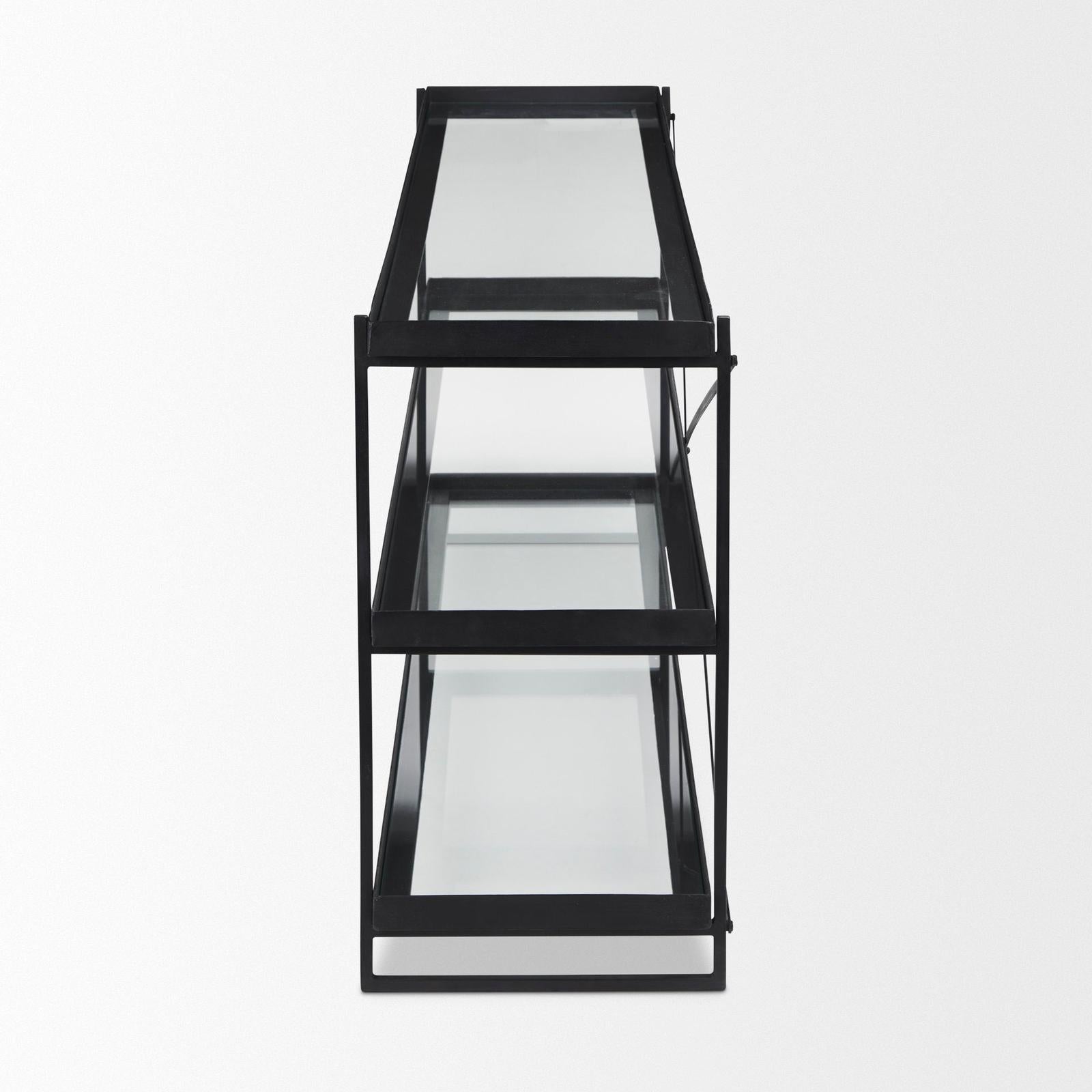 Mercana Trey Metal W/Glass Console Table