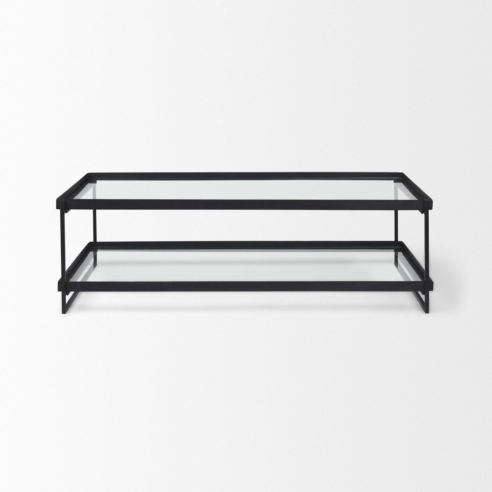 Mercana Trey Metal W/Glass Coffee Table