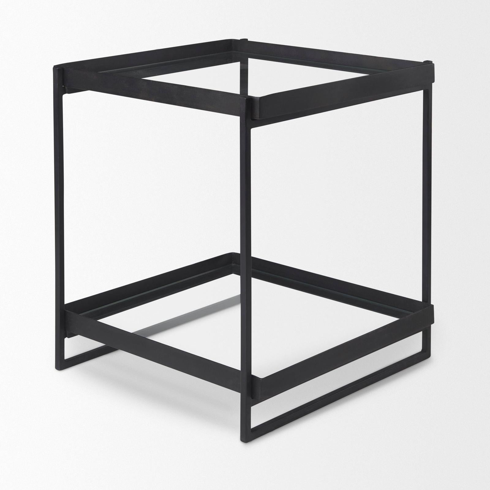 Mercana Trey Metal W/Glass Accent Table