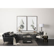 Mercana Vicunya Cream Fabric W/Gun Metal Gray Metal Frame Accent Chair