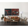 Mercana Brooks Three Seater Sofa W/ Medium Brown Wooden Legs