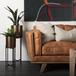 Mercana Brooks Three Seater Sofa W/ Medium Brown Wooden Legs