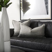 Mercana Zadie Light Gray and Dark Gray Fabric Color Blocked Decorative Pillow Cover Clearance