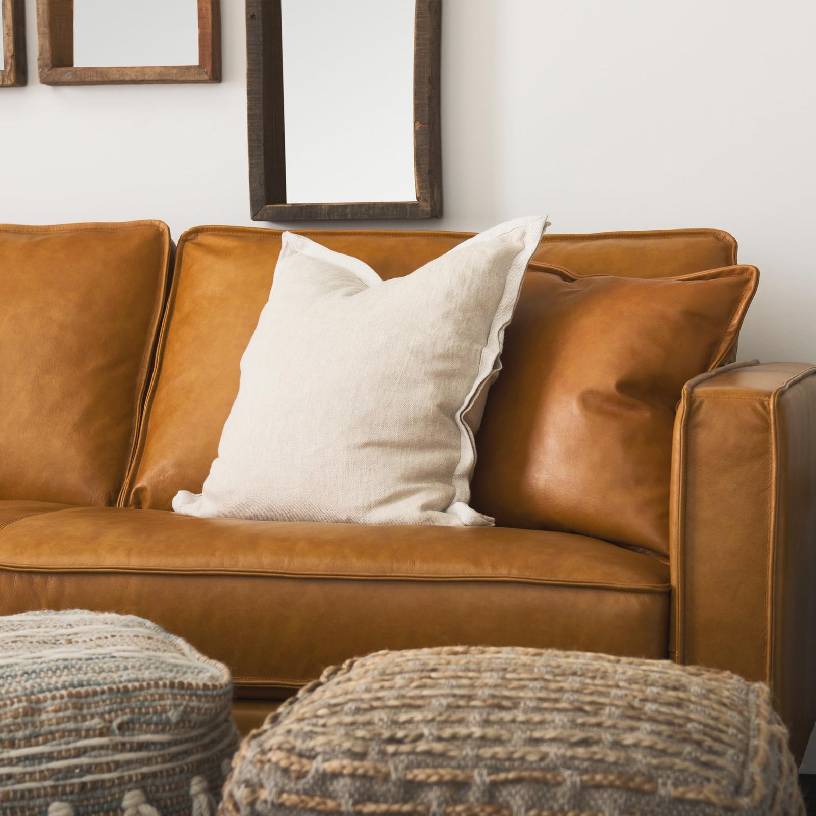 Mercana Mae Beige Fabric Decorative Pillow Cover
