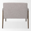 Mercana Palisades Gray Fabric w/ Brown Wood Frame Accent Chair