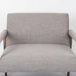 Mercana Palisades Gray Fabric w/ Brown Wood Frame Accent Chair