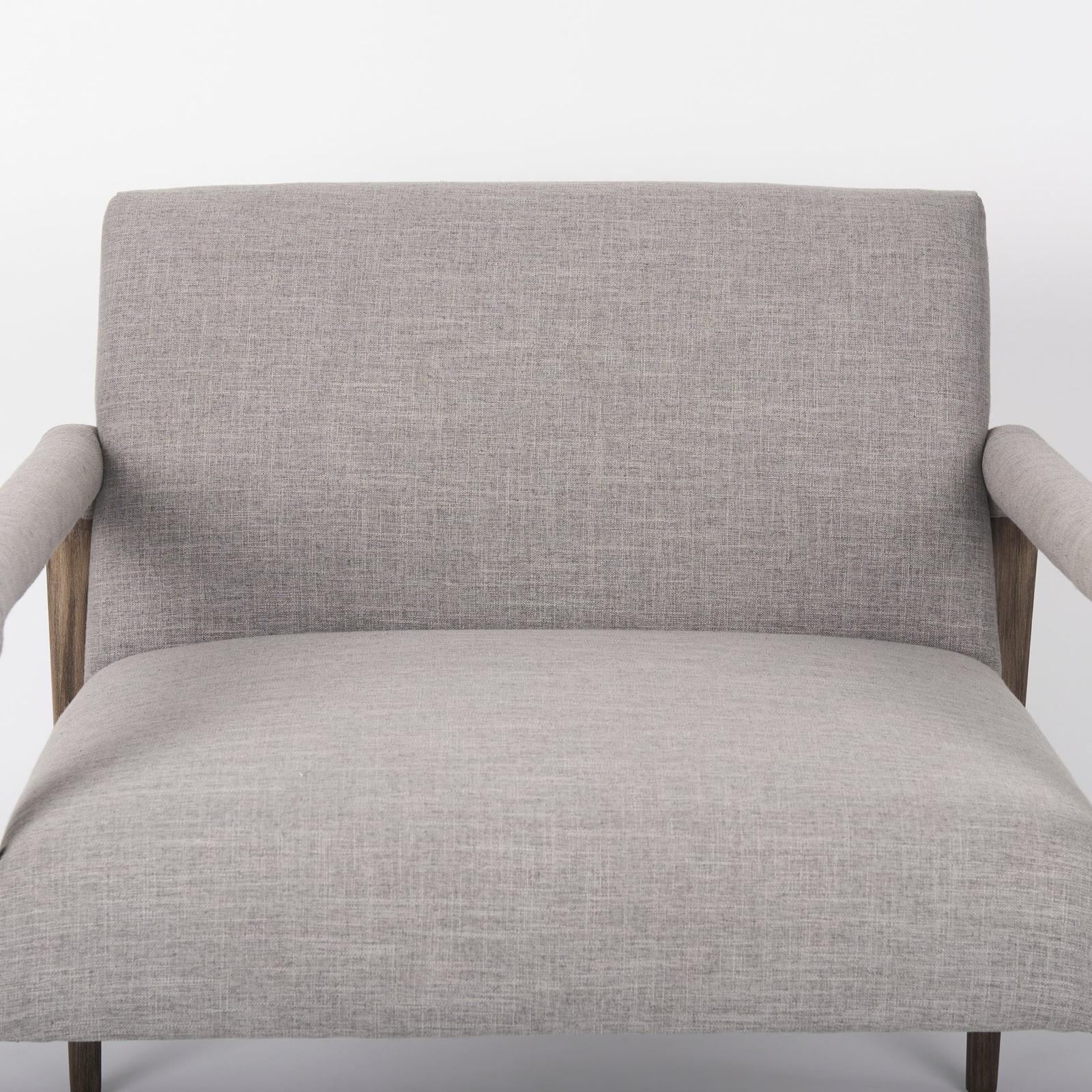 Mercana Palisades Gray Fabric w/ Brown Wood Frame Accent Chair