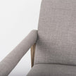 Mercana Palisades Gray Fabric w/ Brown Wood Frame Accent Chair