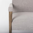 Mercana Palisades Gray Fabric w/ Brown Wood Frame Accent Chair