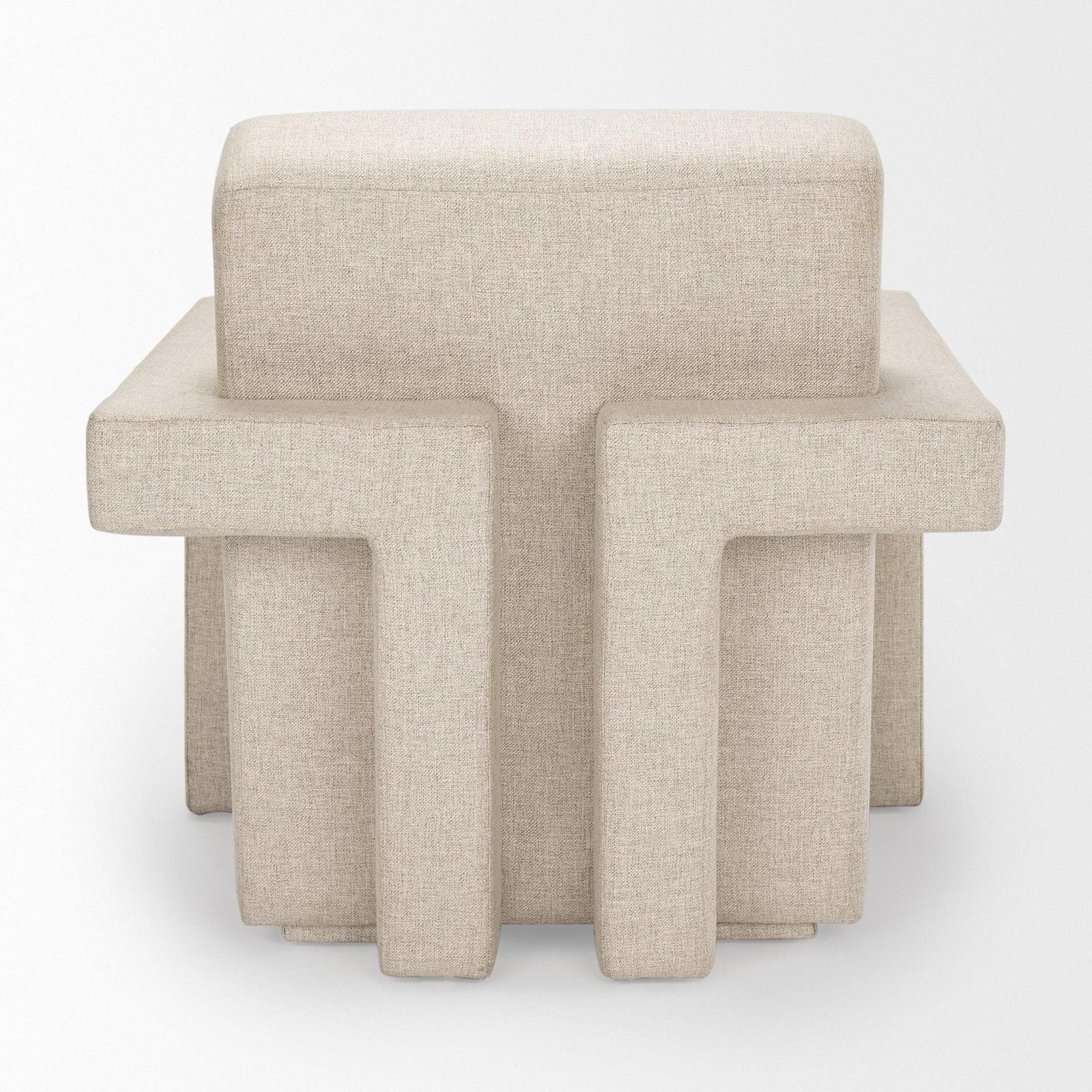 Mercana Sovereign Oatmeal Fully Upholstered Accent Chair Clearance
