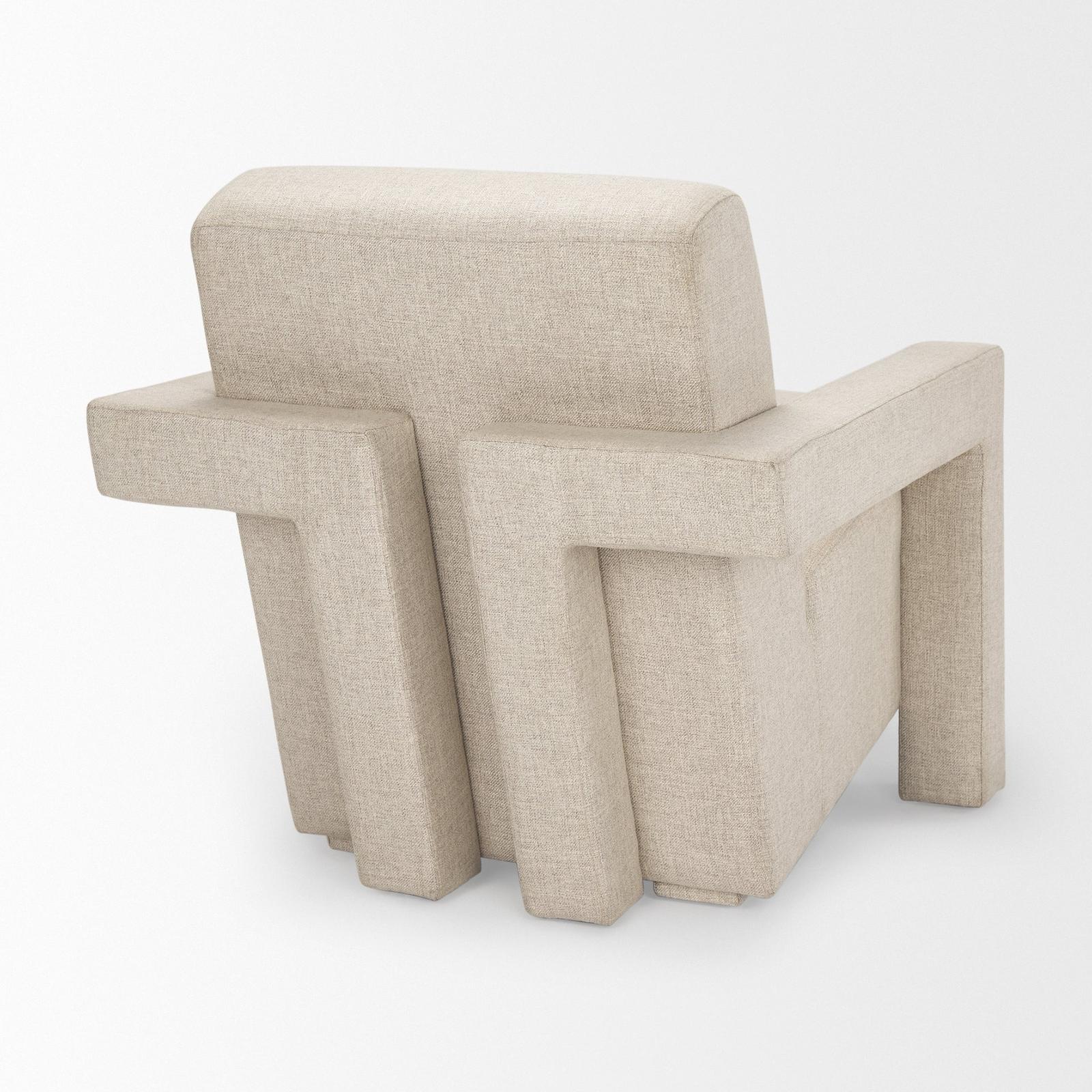 Mercana Sovereign Oatmeal Fully Upholstered Accent Chair Clearance