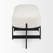 Mercana Amelia Cream Boucle W/Black Metal Upholstered Bench