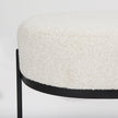 Mercana Amelia Cream Boucle W/Black Metal Upholstered Bench