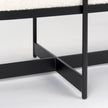 Mercana Amelia Cream Boucle W/Black Metal Upholstered Bench