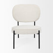 Mercana Amelia Cream Boucle W/Black Metal Upholstered Accent Chair