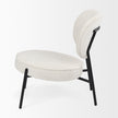 Mercana Amelia Cream Boucle W/Black Metal Upholstered Accent Chair