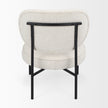 Mercana Amelia Cream Boucle W/Black Metal Upholstered Accent Chair
