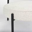 Mercana Amelia Cream Boucle W/Black Metal Upholstered Accent Chair