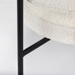Mercana Amelia Cream Boucle W/Black Metal Upholstered Accent Chair