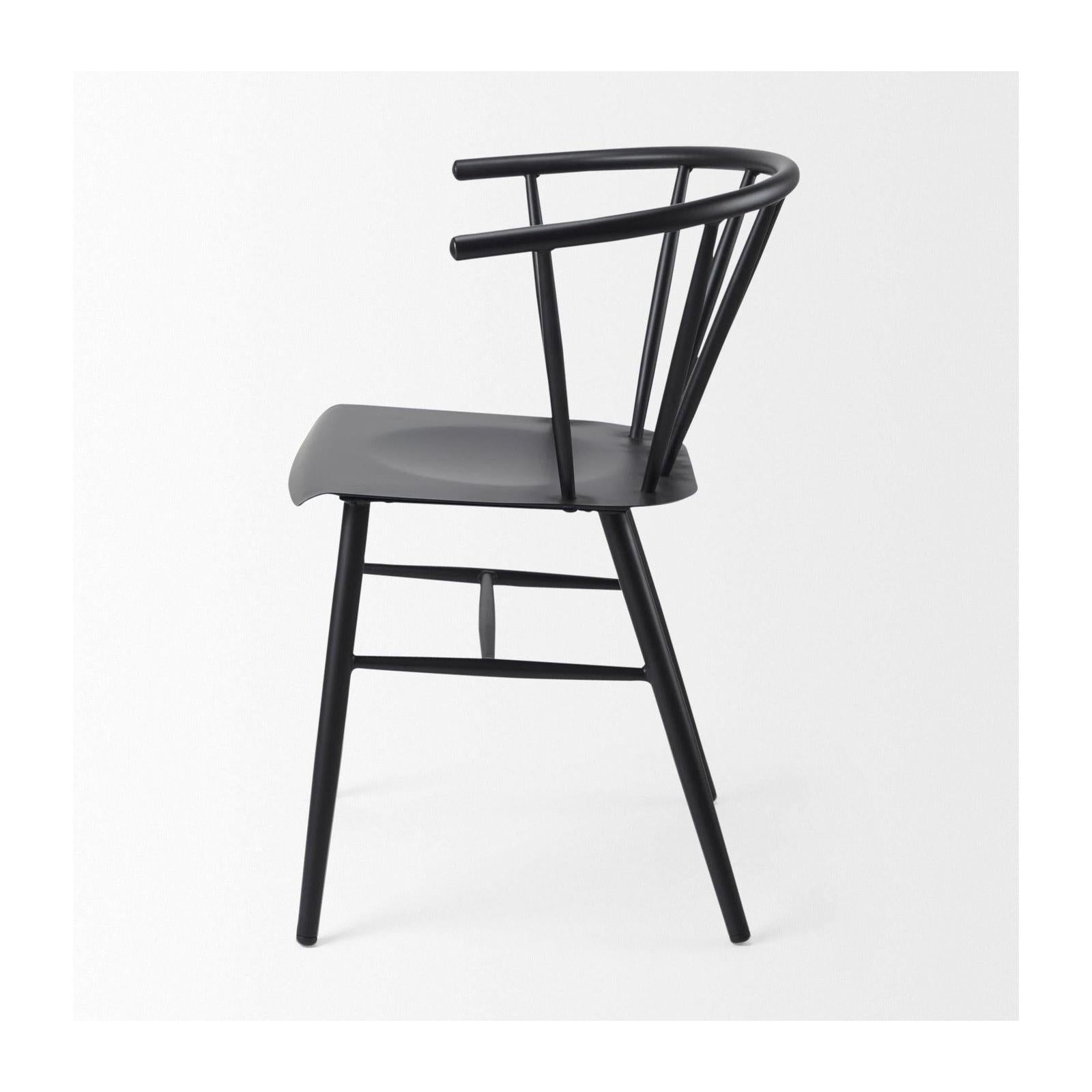 Mercana Colin Black Metal Dining Chair