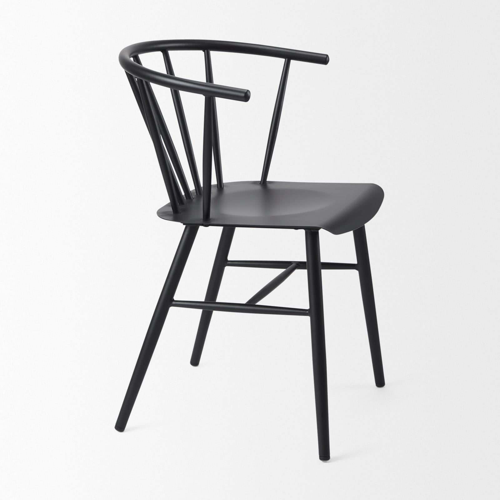 Mercana Colin Black Metal Dining Chair
