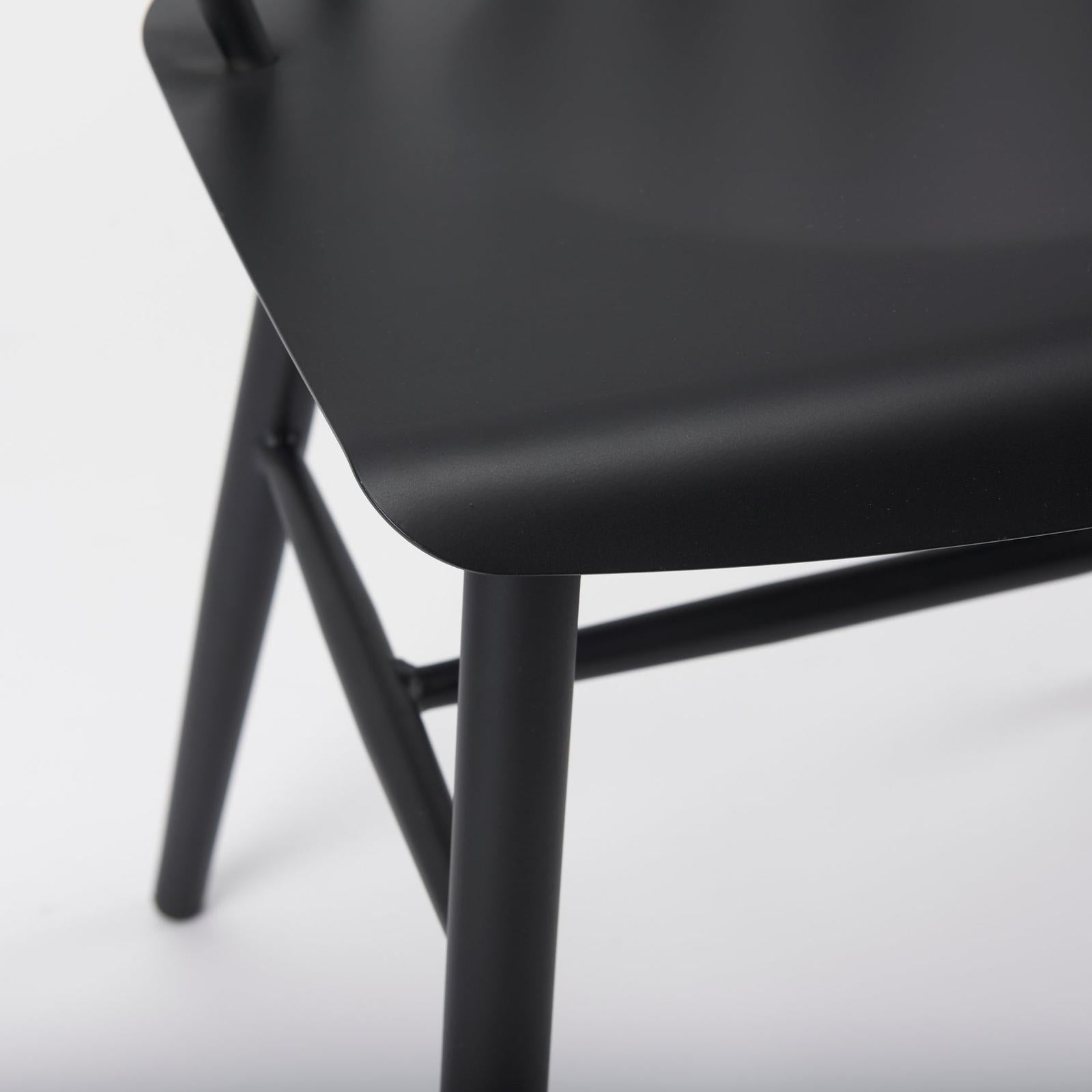 Mercana Colin Black Metal Dining Chair